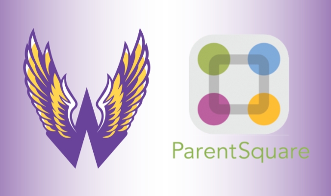 The Waterville Central School District logo and the ParentSquare logo